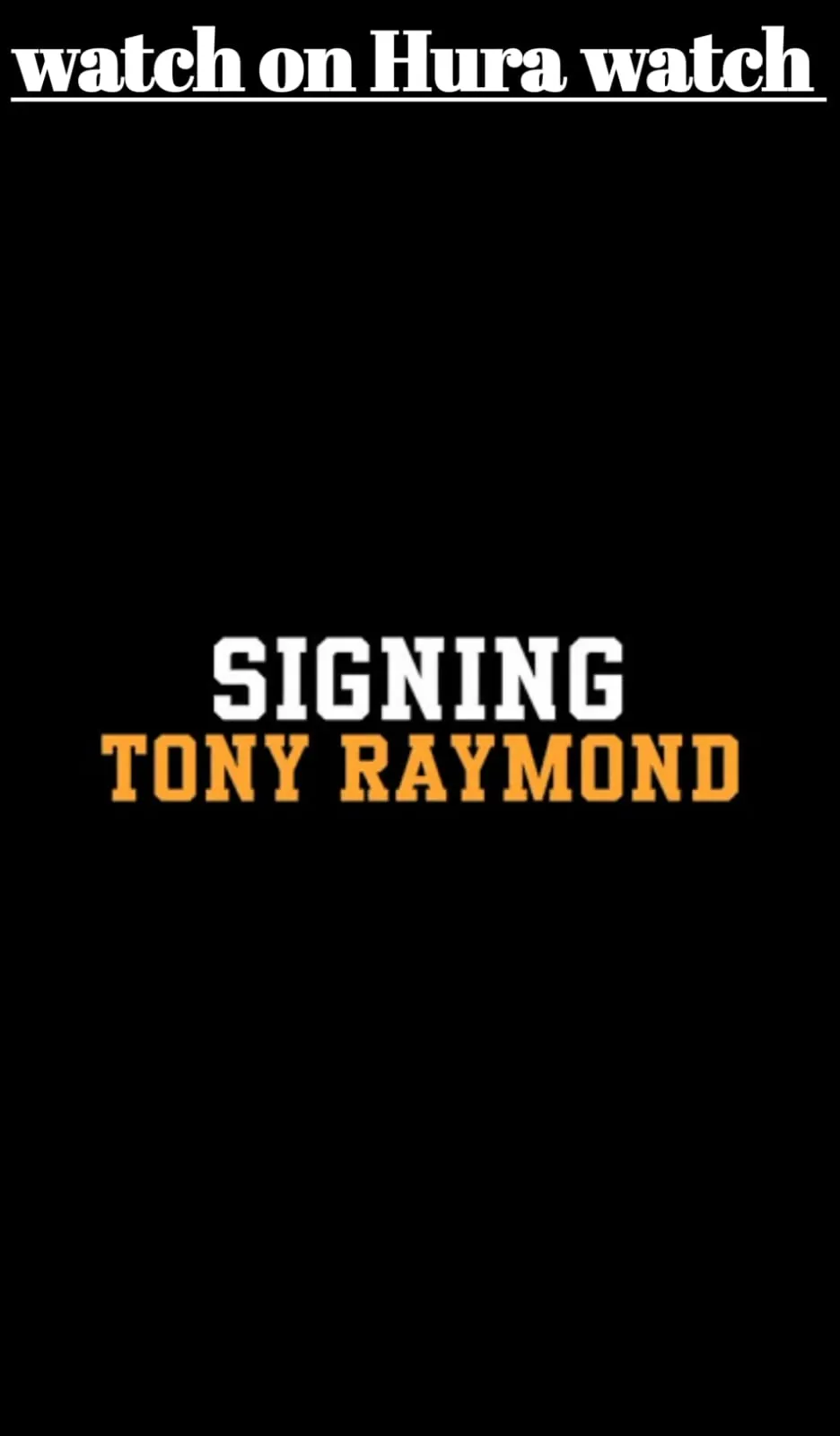Signing Tony Raymond